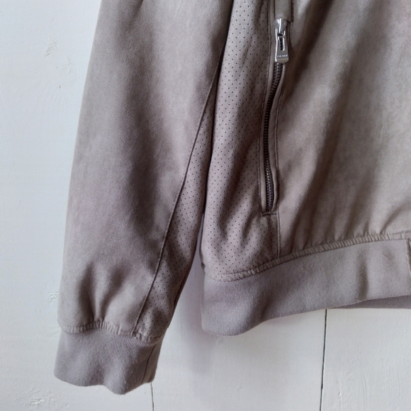 Faux Suede Bomber Jacket - Picture 6 of 11